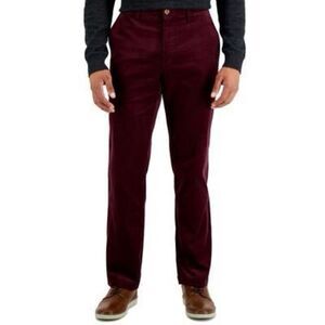 Club Room Men's Corduroy Pants, Created for Macy's - Red Plum Size 38W X 32L